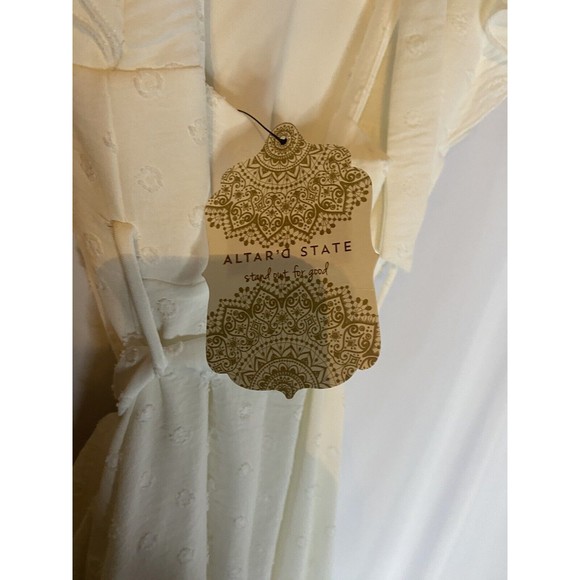 Altar’s State Florenzia Dress Off White Sleeveless Ruffles Sz S NWT Bachelorette - Picture 3 of 5
